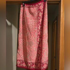 Sag Harbor Pink Faux Wrap Skirt
